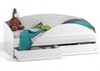 Кровать одинарная с ящиками + Борт защитный для кровати Катрин-К МН-11+МН11А Монако