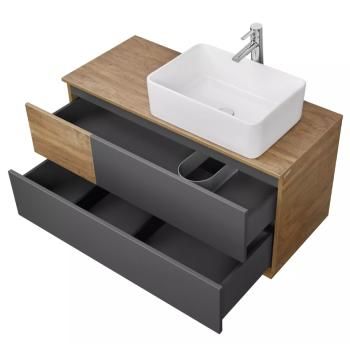 Тумба с раковиной Aquaton Терра 105/Раковина Мила