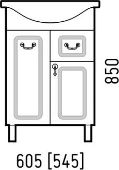 Тумба Corozo Элегия Ретро 60 Z1