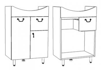 Тумба Corozo Элегия Ретро 60 Z1