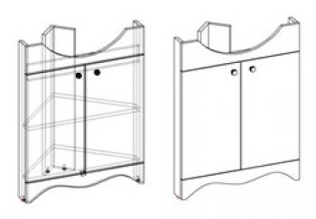 Тумба угловая Corozo Классика 65