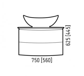 Тумба подвесная Corozo Огайо 75 Z2