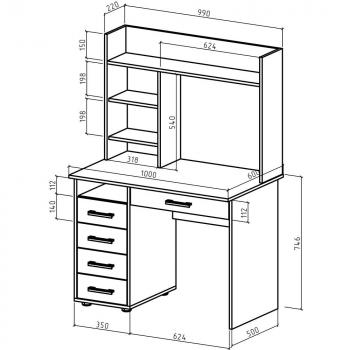 Письменный стол МФ Владимир Остин-12Я