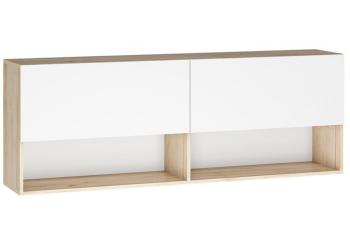 дуб крафт серый / глянец белый