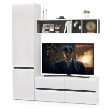 Корпус: белый/чёрный/фасады: МДФ белый глянец