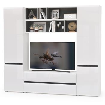 Корпус: белый/чёрный/фасады: МДФ белый глянец