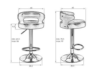 Стул барный Dobrin Fred Black