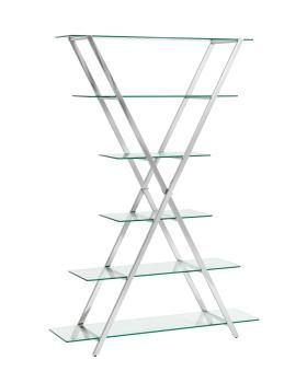 Прозрачное стекло/Сталь серебро