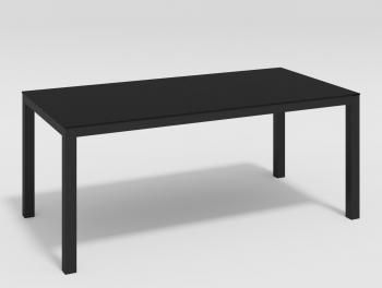 каркас темно-серый карбон/столешница черное глянцевое стекло