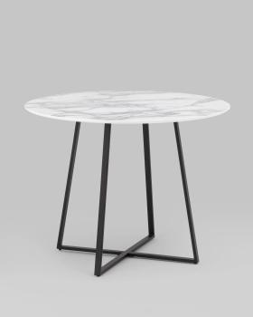 Белый мрамор/Ножки черные