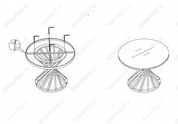 Стол стеклянный Woodville Twist