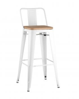 Белый глянцевый/Светлое дерево