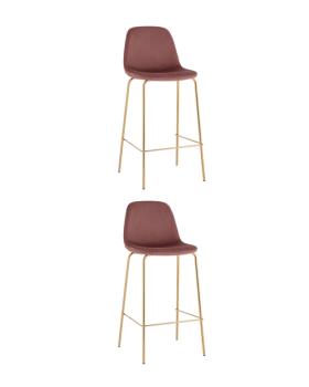 Велюр пыльно-розовый, золотые ножки