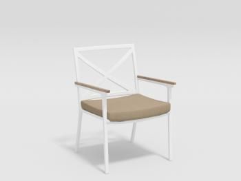 каркас белый/подушка бежевая