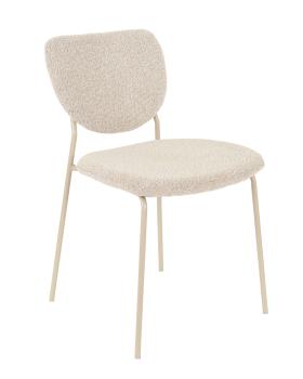 Букле серо-бежевый, кремовые ножки