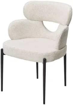 RAVEN22 Бежево-белый, ткань / Черный каркас