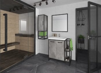 Тумба под раковину Style Line ЛОФТ 1.1 60/80 см Classic 60