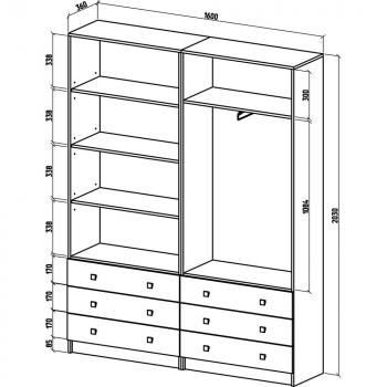 Шкаф МФ Владимир Бостон-20