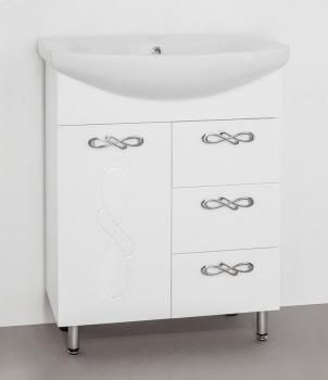 Тумба с раковиной Style Line Венеция 65 (3 ящ.) + Умывальник Балтика 65