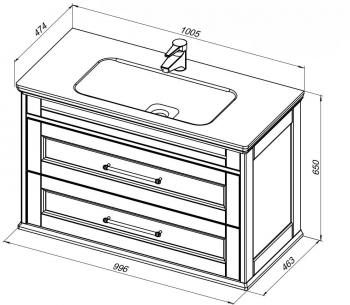 Тумба под раковину AQUANET Бостон М 100