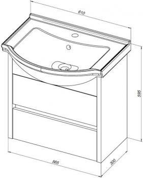 Тумба под раковину AQUANET Сидней 60