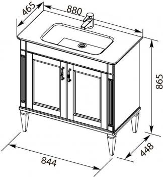 Тумба с раковиной AQUANET Селена 90