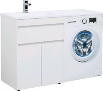 Тумба с раковиной AQUANET Токио 130 L (напольная, 1 ящик, 2 дверцы)