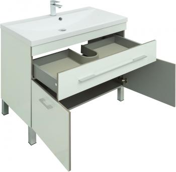 Тумба с раковиной AQUANET Верона 90 (напольная 1 ящик 2 дверцы)