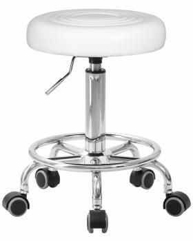 сиденье белый,основание хромированная сталь