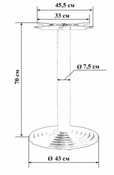 Подстолье обеденное Dobrin LMS-5005-2