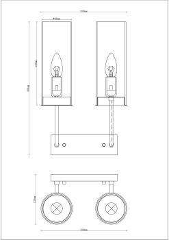 Бра Модерли V10022-2W Метрик(Бра Moderli V10022-2W Metric)