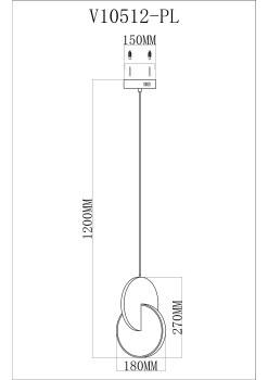 Светильник подвесной светодиодный Moderli V10512-PL Mesa
