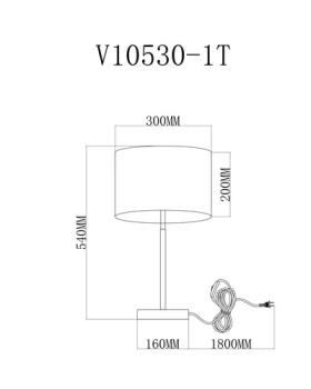 Лампа настольная Модерли V10530-1T Визалия(Лампа настольная Moderli V10530-1T Visalia)