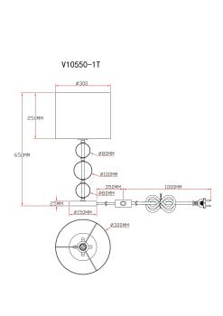 Лампа настольная Moderli V10550-1T Brulee