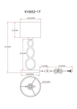 Лампа настольная Moderli V10552-1T Macadamia