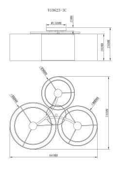 Светильник потолочный Moderli V10623-3C Room