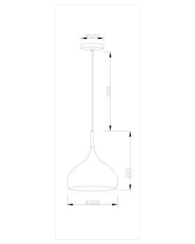 Подвесной светильник Модерли V1294-1P Элайн 1*E27*60W(Подвесной светильник Moderli V1294-1P Eline 1*E27*60W)