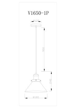 Подвесной светильник Модерли V1650-1P Сингл 1*E27*60W(Подвесной светильник Moderli V1650-1P Single 1*E27*60W)