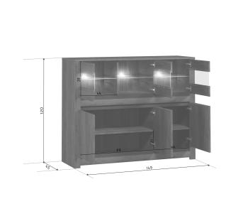 Тумба БРВ Мебель KADA S404-KOM3W3D с подсветкой
