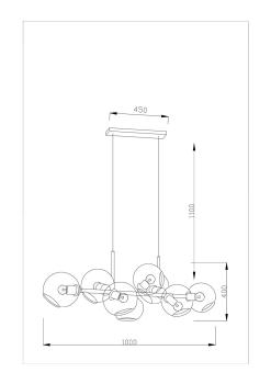 Подвесная люстра Moderli V2170-P Long 8*E27*60W