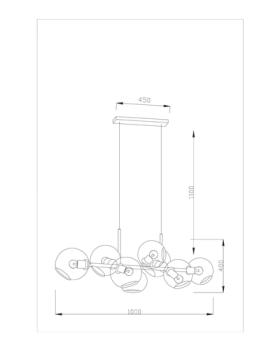 Подвесная люстра Moderli V2171-P Long 8*E27*60W