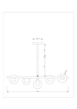 Потолочная люстра Модерли V2211-C Сара 5*G9*5W(Потолочная люстра Moderli V2211-C Sara 5*G9*5W)
