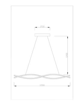 Светодиодная подвесная люстра Модерли V2311-PL Лоссо LED*48W(Светодиодная подвесная люстра Moderli V2311-PL Losso LED*48W)