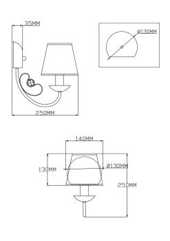 Бра Moderli V2490-1W Daniel 1*E14*60W
