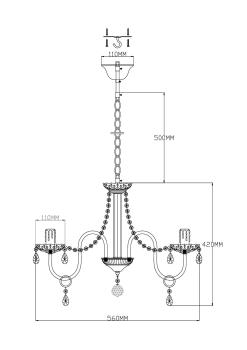 Люстра подвесная Moderli V2510-5P Fettel 5*E14*60W