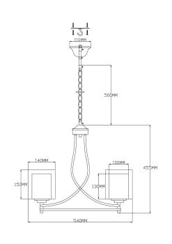 Люстра подвесная Moderli V2524-3P Maximilian 3*E27*60W