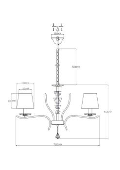 Люстра подвесная Moderli V2551-5P Silvestor 5*E14*60W