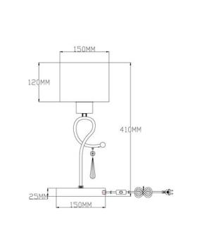 Настольная лампа Moderli V2561-1T Chilly 1*E27*60W