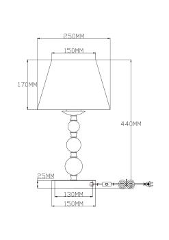 Настольная лампа Модерли V2612-1T Филс 1*E27*60W(Настольная лампа Moderli V2612-1T Feels 1*E27*60W)