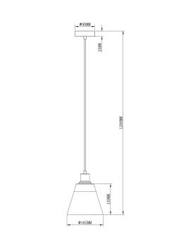 Подвесной светильник Модерли V2780-1P Брицци 1*E27*60W(Подвесной светильник Moderli V2780-1P Brizzi 1*E27*60W)